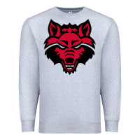 Heather Grey DEVIL - RED WOLVES FOOTBALL SOCCER STATE MEN Premium Sweatshirt - linhVisuals