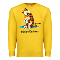Lemon newcalvin and hobbes [tyellow] Premium Sweatshirt - linhVisuals