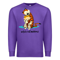Purple newcalvin and hobbes [tyellow] Premium Sweatshirt - linhVisuals