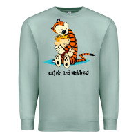 Seafoam newcalvin and hobbes [tyellow] Premium Sweatshirt - linhVisuals