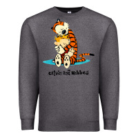 Charcoal Heather newcalvin and hobbes [tyellow] Premium Sweatshirt - linhVisuals