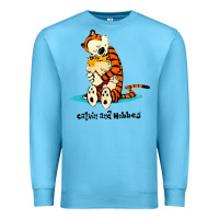 Ocean Blue newcalvin and hobbes [tyellow] Premium Sweatshirt - linhVisuals