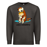 Smoke newcalvin and hobbes [tyellow] Premium Sweatshirt - linhVisuals