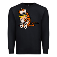 Black newcalvin and hobbes 04 Premium Sweatshirt - linhVisuals