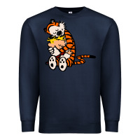 Navy newcalvin and hobbes 04 Premium Sweatshirt - linhVisuals