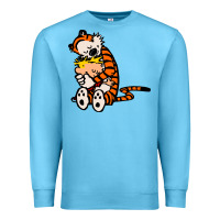 Ocean Blue newcalvin and hobbes 04 Premium Sweatshirt - linhVisuals