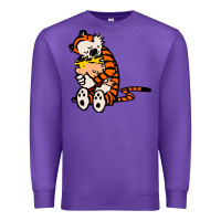 Purple newcalvin and hobbes 04 Premium Sweatshirt - linhVisuals