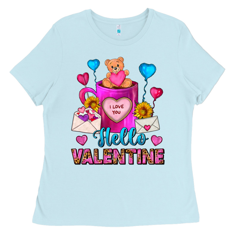 Hello Valentine Valentine's Day Coffee Mug Ladies Tee by FaDigitalArtStudio | Teevron