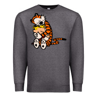 Charcoal Heather newcalvin and hobbes 04 Premium Sweatshirt - linhVisuals