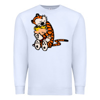 White newcalvin and hobbes 04 Premium Sweatshirt - linhVisuals