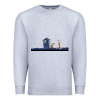 Heather Grey newcalvin and hobbes night star tardis Premium Sweatshirt - linhVisuals