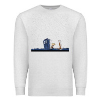 Oatmeal Heather newcalvin and hobbes night star tardis Premium Sweatshirt - linhVisuals