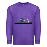 Purple newcalvin and hobbes night star tardis Premium Sweatshirt - linhVisuals