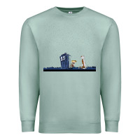 Seafoam newcalvin and hobbes night star tardis Premium Sweatshirt - linhVisuals