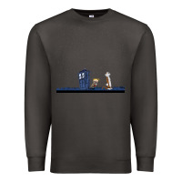 Smoke newcalvin and hobbes night star tardis Premium Sweatshirt - linhVisuals