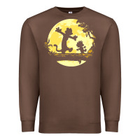 Chestnut newcalvin and hobbes no worries Premium Sweatshirt - linhVisuals