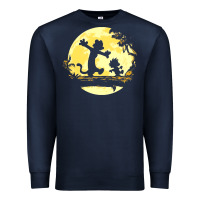 Navy newcalvin and hobbes no worries Premium Sweatshirt - linhVisuals