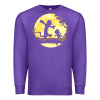 Purple newcalvin and hobbes no worries Premium Sweatshirt - linhVisuals