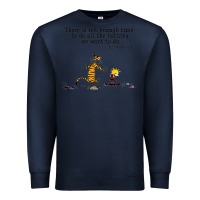 Navy newcalvin and hobbes quote 10 Premium Sweatshirt - linhVisuals