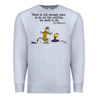 Heather Grey newcalvin and hobbes quote 10 Premium Sweatshirt - linhVisuals