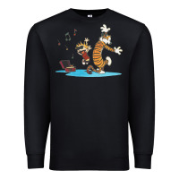 Black newcalvin and hobbes sing 09 Premium Sweatshirt - linhVisuals