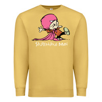 Antique Gold newcalvin and hobbes stupendous man Premium Sweatshirt - linhVisuals