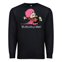 Black newcalvin and hobbes stupendous man Premium Sweatshirt - linhVisuals