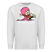 Oatmeal Heather newcalvin and hobbes stupendous man Premium Sweatshirt - linhVisuals