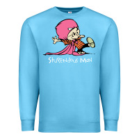 Ocean Blue newcalvin and hobbes stupendous man Premium Sweatshirt - linhVisuals