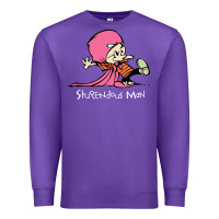 Purple newcalvin and hobbes stupendous man Premium Sweatshirt - linhVisuals