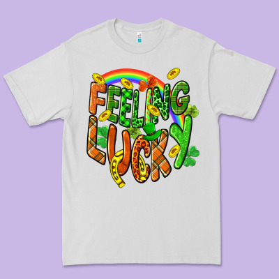 St. Patrick's Day Feeling Lucky Premium Tee Designed By Cowgirlartshop