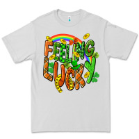 Dove Grey St. Patrick's Day Feeling lucky Premium Tee - CowGirlArtShop