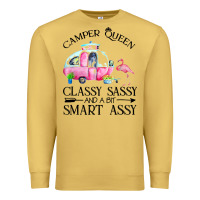 Antique Gold newcamper queen classy sassy and a bit smart assy Premium Sweatshirt - linhVisuals
