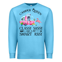 Ocean Blue newcamper queen classy sassy and a bit smart assy Premium Sweatshirt - linhVisuals