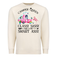 Sandshell newcamper queen classy sassy and a bit smart assy Premium Sweatshirt - linhVisuals