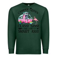 Sports Green newcamper queen classy sassy and a bit smart assy Premium Sweatshirt - linhVisuals