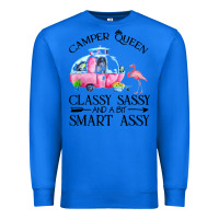 True Royal newcamper queen classy sassy and a bit smart assy Premium Sweatshirt - linhVisuals