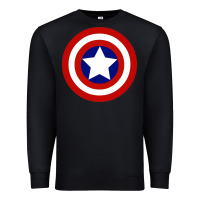 Black newcaptain america Premium Sweatshirt - linhVisuals