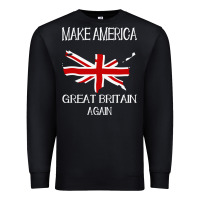 Black make america great britain again funny uk us Premium Sweatshirt - linhVisuals