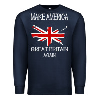 Navy make america great britain again funny uk us Premium Sweatshirt - linhVisuals