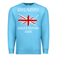 Ocean Blue make america great britain again funny uk us Premium Sweatshirt - linhVisuals