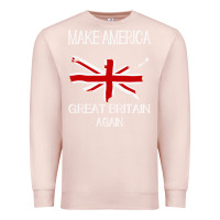 Pale Pink make america great britain again funny uk us Premium Sweatshirt - linhVisuals
