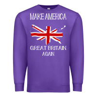 Purple make america great britain again funny uk us Premium Sweatshirt - linhVisuals
