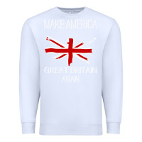 White make america great britain again funny uk us Premium Sweatshirt - linhVisuals