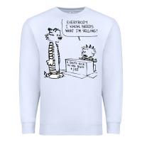 White calvin Premium Sweatshirt - linhVisuals