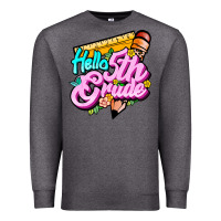 Charcoal Heather hello 5th grade Premium Sweatshirt - JahusDesignShop