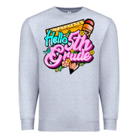 Heather Grey hello 5th grade Premium Sweatshirt - JahusDesignShop