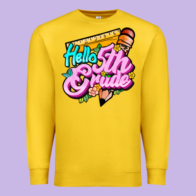 Hello 5th Grade Premium Sweatshirt Designed By Jahusdesignshop
