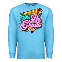 Ocean Blue hello 5th grade Premium Sweatshirt - JahusDesignShop