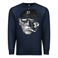 Navy newcigarette smoking jim leyland Premium Sweatshirt - linhVisuals